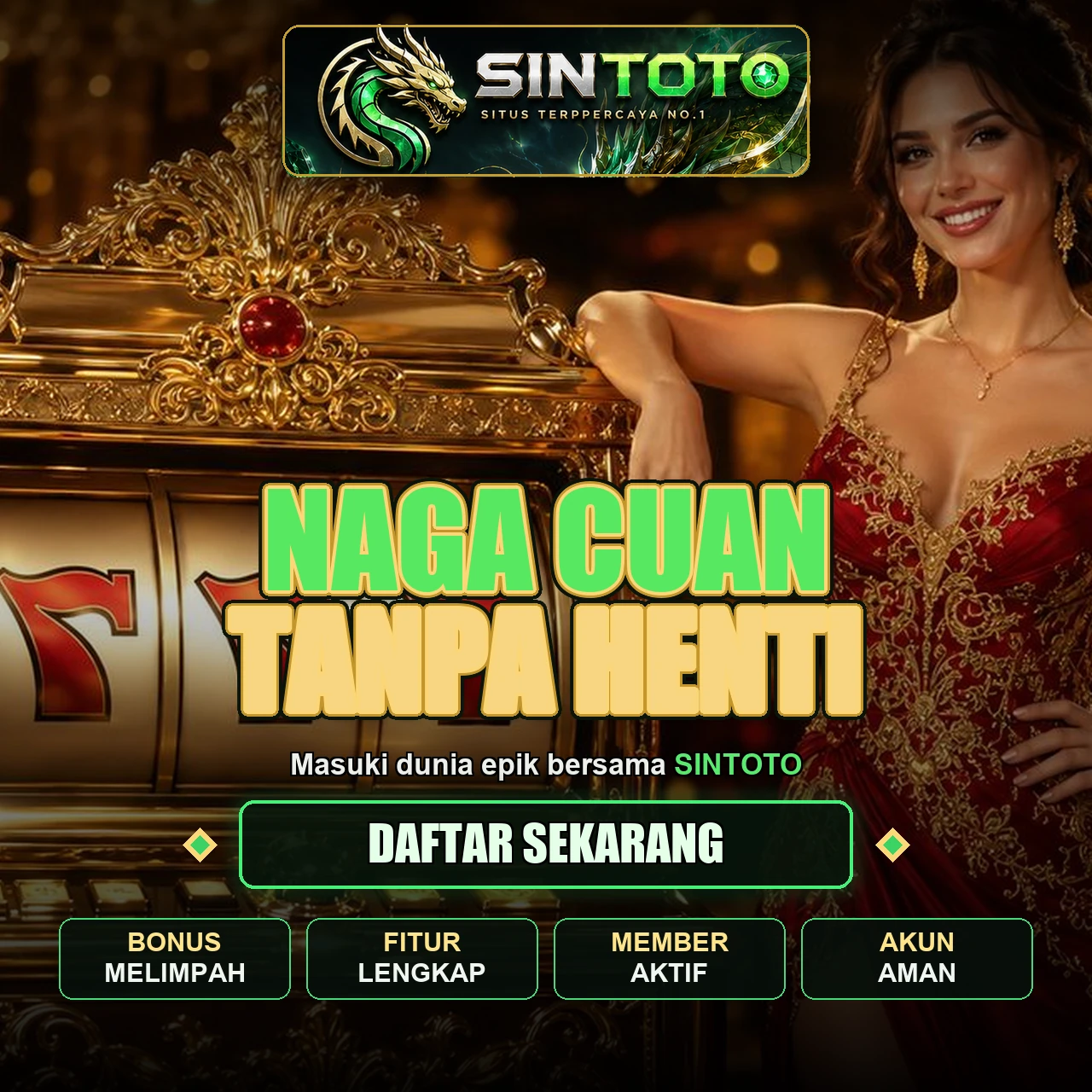 Banner SINTOTO slot online terpercaya untuk menikmati permainan dari berbagai perangkat
